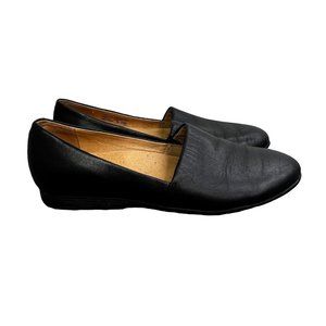 Dansko Larisa Black Leather Flats size 37 US  7 Women Slip On Shoes